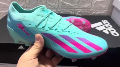 Adidas X Crazyfast.1 Messi.1 FG Low-Tops Soccer Cleats - Blue/Pink/Purple