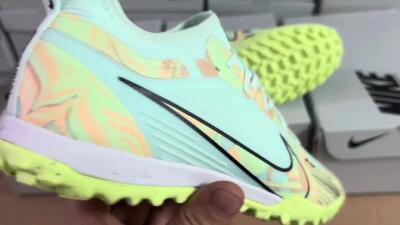 Nike Air Zoom Mercurial Vapor 15 Pro TF Low-Tops Soccer Shoes - Jade/Yellow/Black