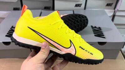 Nike Air Zoom Mercurial Vapor 15 Pro TF Low-Tops Soccer Shoes - Yellow/Pink/White/Black