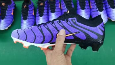 Nike Air Zoom Mercurial Vapor 15 Elite FG Low-Tops Soccer Cleats - Purple/Black/Orange/Gold