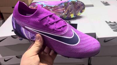 Nike Phantom GX Elite FG Low-Tops Soccer Cleats - Purple/Black/White/Gold