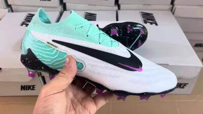 Nike Phantom GX Elite FG Low-Tops Soccer Cleats - Silver/Blue/Purple/Black