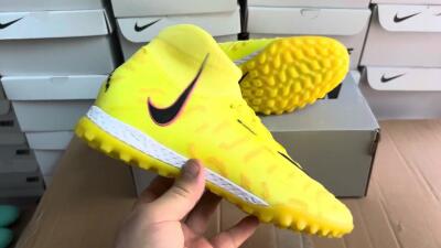 Nike Phantom Luna Elite NU TF High-Tops Soccer Shoes - Yellow/Red/Black