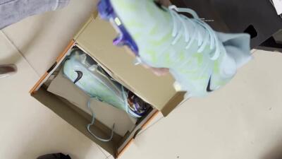 Nike Phantom Luna Elite NU FG High-Tops Soccer Cleats - Blue/Green/Black/Gold