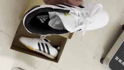 Adidas Top Sala IC Low-Tops Soccer Shoes - White/Black/Gold