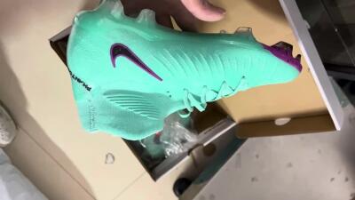 Nike Phantom Luna Elite FG High-Tops Soccer Cleats - Blue/Black/Purple