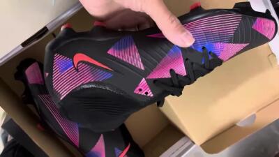 Nike Phantom Luna Elite FG High-Tops Soccer Cleats - Black/Pink/Blue/Orange