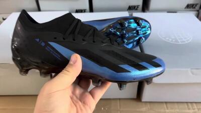 Adidas X Crazyfast.1 FG Low-Tops Soccer Cleats - Black/Blue/Gold
