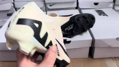 Nike Air Zoom Mercurial Vapor 15 Elite FG Low-Tops Soccer Cleats - Beige/Black