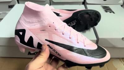 Nike Air Zoom Mercurial Superfly 9 Elite FG High-Tops Soccer Cleats - Pink/Black