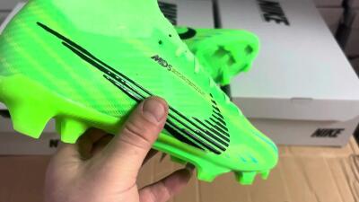 Nike Air Zoom Mercurial Superfly 9 Elite AG High-Tops Soccer Cleats - Green/Black