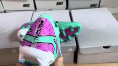 Nike Air Zoom Mercurial Vapor 15 Elite AG Low-Tops Soccer Cleats - Jade/Purple/Black