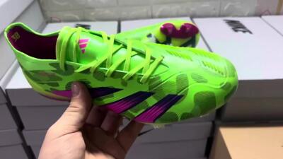 Adidas Predator Accuracy.1 FG Low-Tops Soccer Cleats - Green/Yellow/Purple