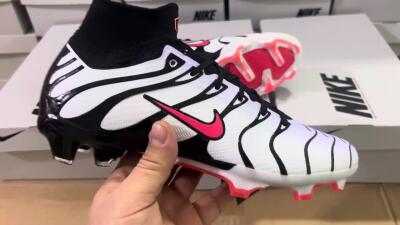 Nike Air Zoom Mercurial Superfly 9 Elite FG High-Tops Soccer Cleats - White/Black/Red