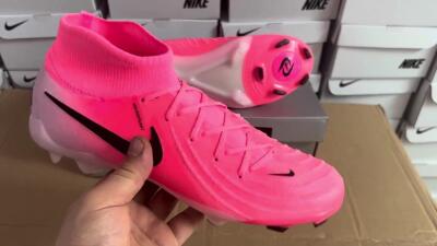 Nike Phantom Luna Elite FG High-Tops Soccer Cleats - Pink/Black