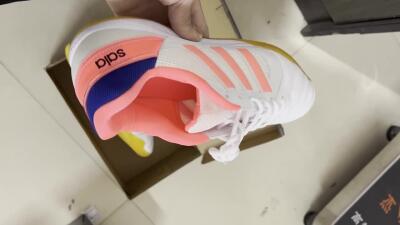 Adidas Top Sala IC Low-Tops Soccer Shoes - White/Pink/Blue