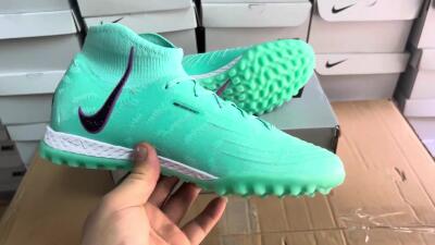 Nike Phantom Luna 2 Elite LV8 TF High-Tops Soccer Shoes - Jade/Black/Purple