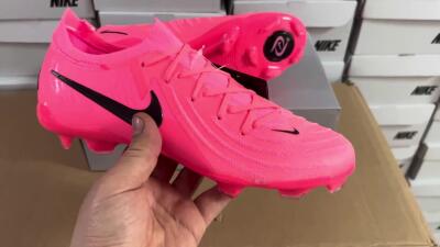 Nike Phantom Luna 2 Elite LV8 FG Low-Tops Soccer Cleats - Red/Black/Pink