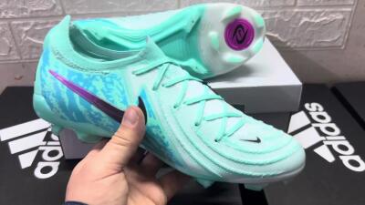 Nike Phantom Luna 2 Elite LV8 FG Low-Tops Soccer Cleats - Jade/Black/Purple