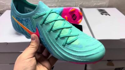 Nike Phantom Luna 2 Elite Vortex LV8 FG Low-Tops Soccer Cleats - Green/Orange/Black