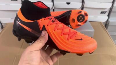 Nike Phantom Luna Elite NU FG High-Tops Soccer Cleats - Orange/Black