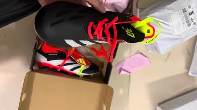 Adidas Predator Elite Foldover Tongue FG Low-Tops Soccer Cleats - Black/White/Red