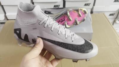 Nike Air Zoom Mercurial Superfly 9 Elite FG High-Tops Soccer Cleats - Purple/Black/Gold