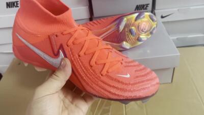 Nike Phantom Luna Elite FG High-Tops Soccer Cleats - Red/Black/Gold