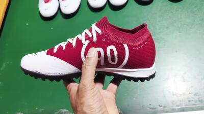 Nike Air Zoom Mercurial Vapor 15 Elite TF Low-Tops Soccer Shoes - White/Black/Red