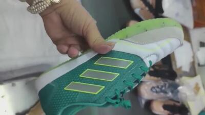 Adidas Top Sala IC Low-Tops Soccer Shoes - White/Green/Yellow