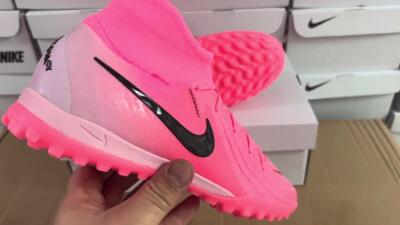 Nike Phantom Luna 2 Elite TF High-Tops Soccer Shoes - Pink/Black/White