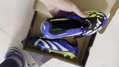 Adidas Predator Elite Foldover Tongue FG Low-Tops Soccer Cleats - Blue/White/Black