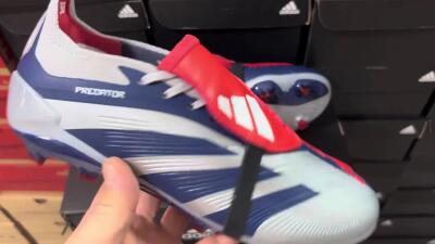 Adidas Predator Elite Foldover Tongue FG Low-Tops Soccer Cleats - Silver/Black/Red