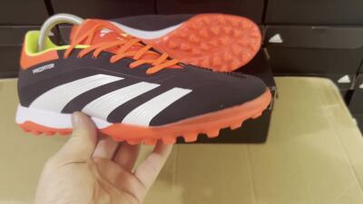 Adidas Predator 24 Elite TF Low-Tops Soccer Shoes - Black/White/Orange