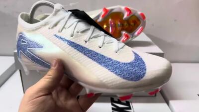 Nike Air Zoom Mercurial Vapor 16 Elite FG Low-Tops Soccer Cleats - White/Silver/Blue/Orange