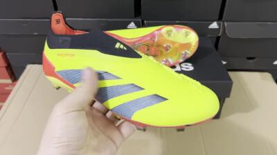 Adidas Predator Accuracy+ FG Low-Tops Soccer Cleats - Yellow/Black/Red