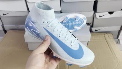 Nike Air Zoom Mercurial Superfly 10 Elite FG High-Tops Soccer Cleats - Jade/White/Blue